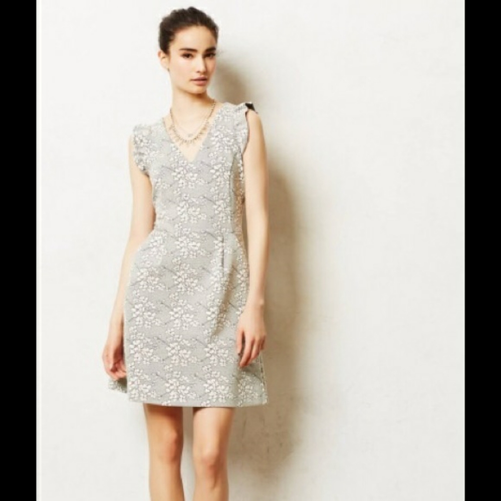 Anthropologie Tabitha Teahouse Dress Cream Size 0